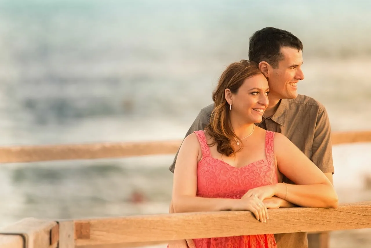 An engaged couple during a Sydney engagement session by CRAVE